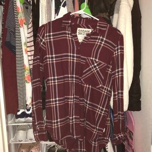 Burgundy flannel